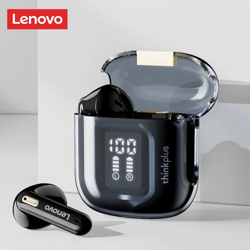 Lenovo-auriculares inalámbricos LP6 Pro con Bluetooth 5,3, dispositivo de audio deportivo TWS, con batería LED y pantalla Digital