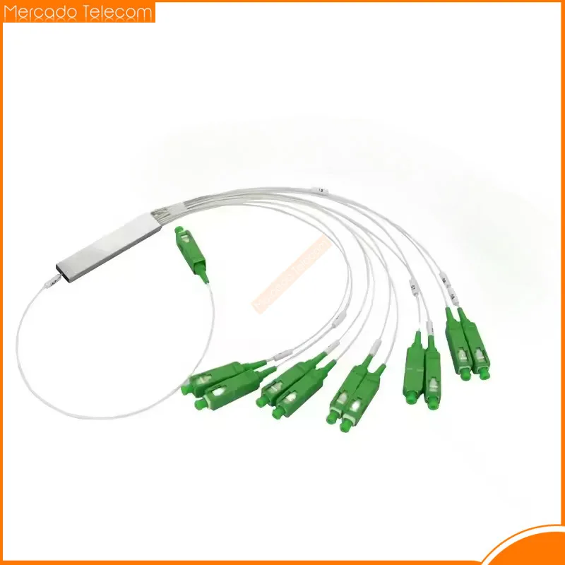 5 unids/lote 1X10 PLC SC/APC SM 0,9 Mm alta calidad 1M FTTH divisor de fibra óptica SC APC