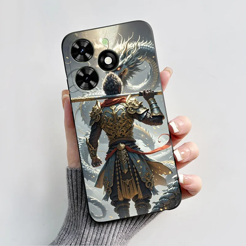 Para Tecno Spark Go 2024 funda BG6 mito negro Wukong funda a prueba de golpes suave TPU funda de teléfono para Tecno Pop 8 Pop8 SparkGo 2024 Shell - imagen 3