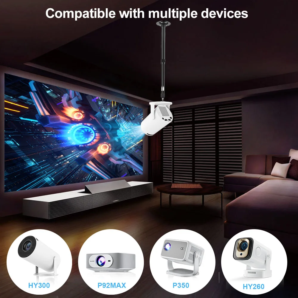 Soporte para proyector Salange, soporte Universal para techo, montaje en pared para cámara de vigilancia XGIMI HY320 P92MAX DLP HY300Pro - imagen 4
