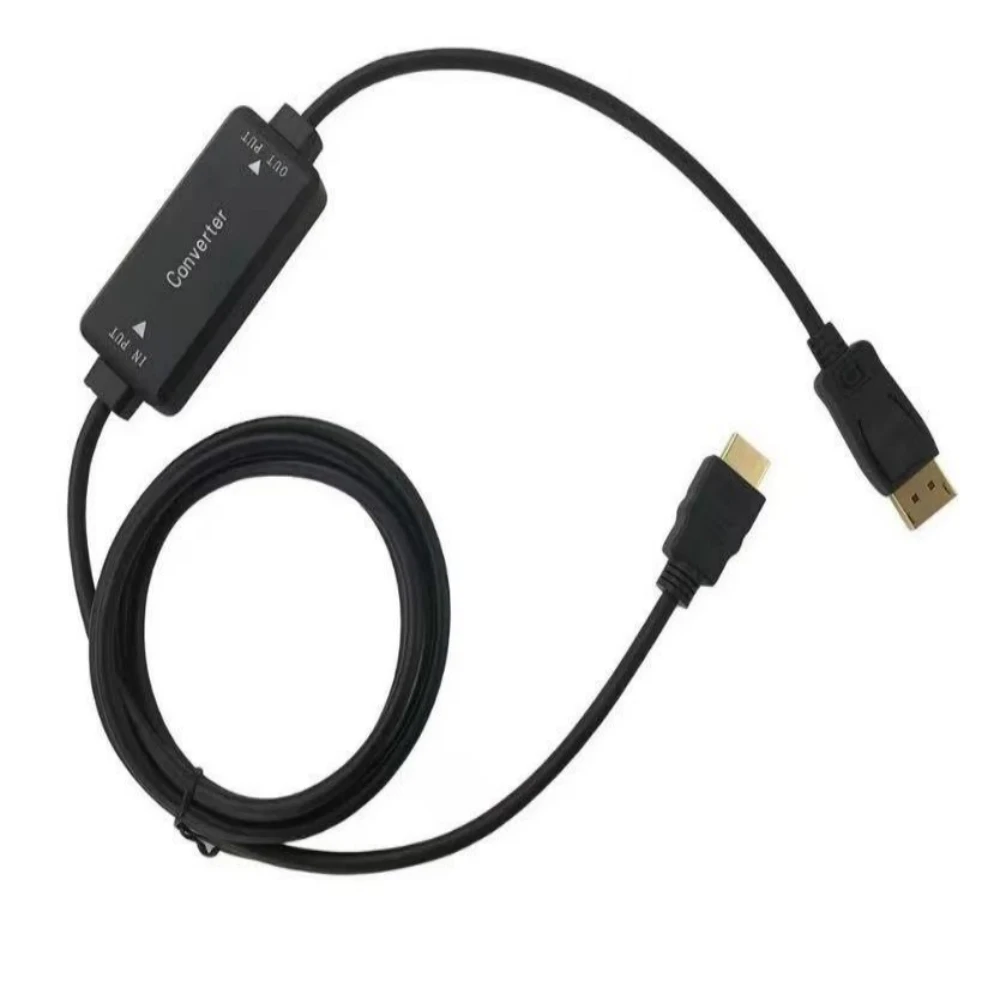 Cable adaptador convertidor 4K HDMI a Displayport 1,5 M HDMI 1,4 a Displayport 1,2 4K @ 30Hz 1080P @ 120Hz para PC portátil PS4 Apple TV