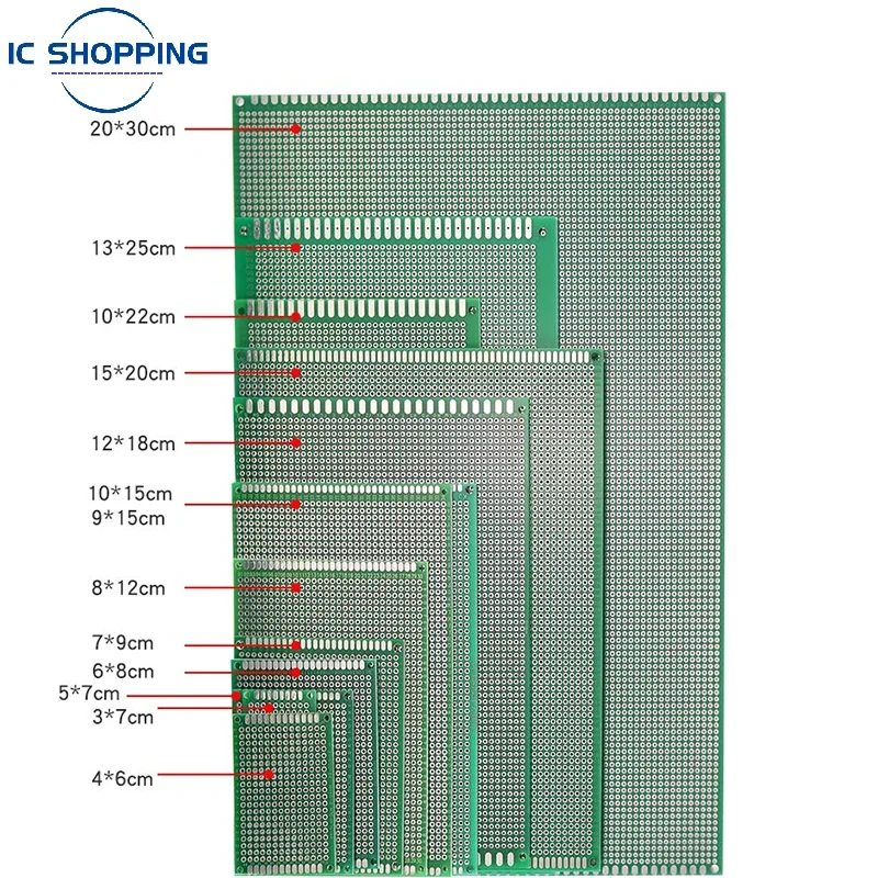 Prototipo de doble cara PCB Chapado en estaño, 5 piezas, 2x8, 2x8cm, placa de experimento, agujero de anillo, tablero de pan, 2,54mm - imagen 5