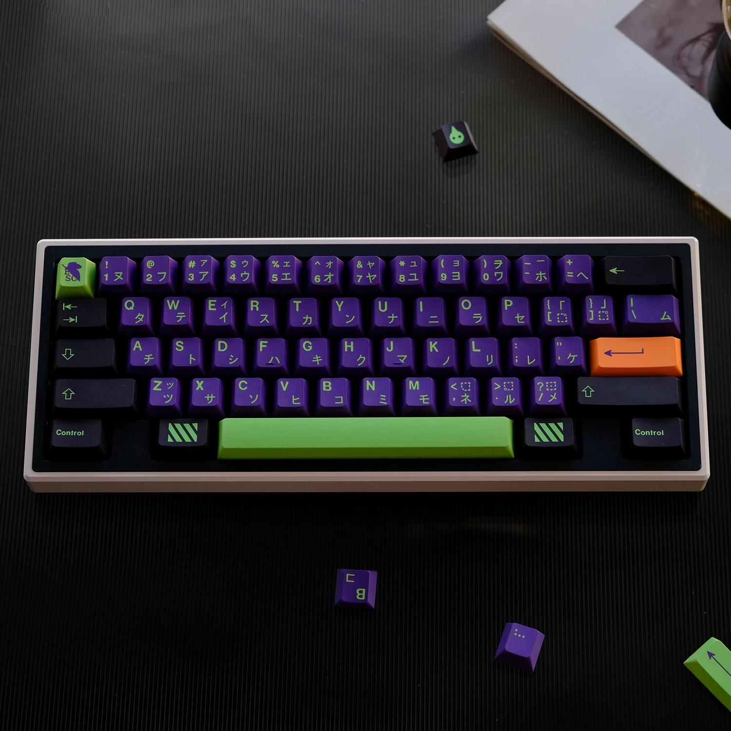 1 Juego de teclas GMK Mecha-01 PBT, teclas de sublimación de tinte, perfil de cereza, teclas Mecha01 con cambio 1.75U 2U 64 68 84