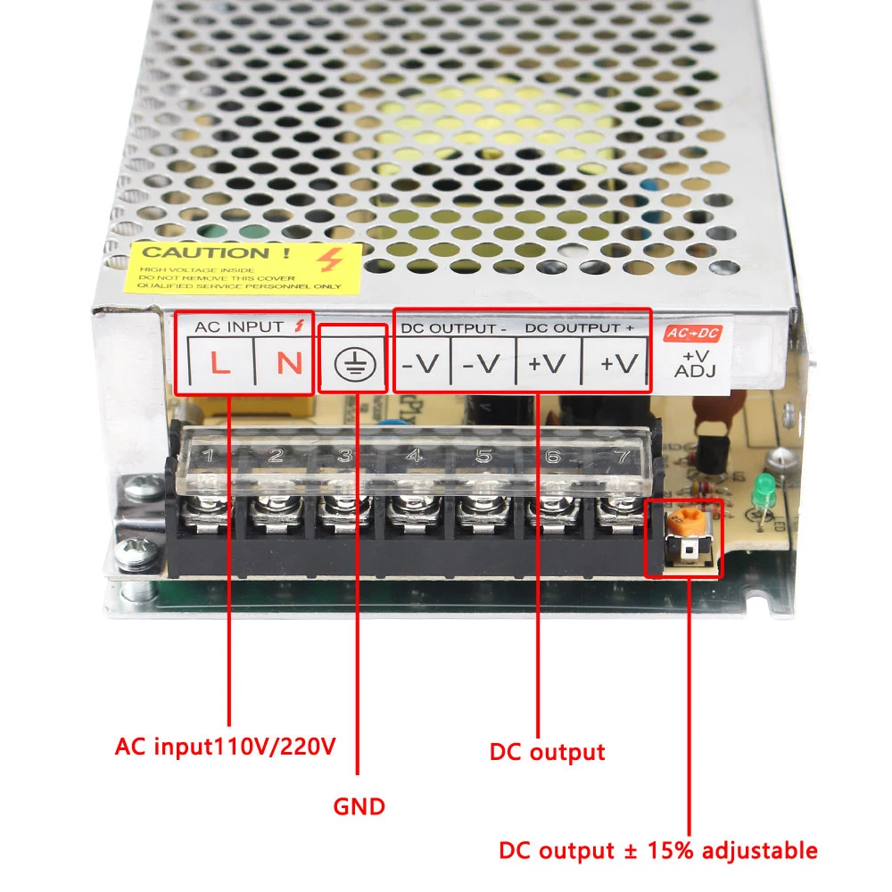 Fuente de alimentación conmutada AC 220V a DC 12V 12 V voltios 1A 2A 3A 5A 6A 8A 10A 12A 15A 20A - 50A adaptador de fuente de transformador de luz SMPS - imagen 4