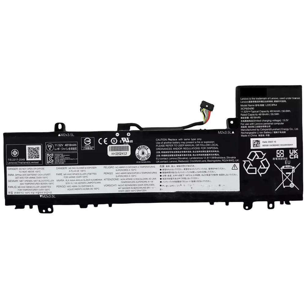 Batería genuina L22B3PA4 L22C3PA4 L22L3PA4 L22M3PA4 11.52V 56.6Wh para Lenovo IdeaPad Slim 5 - imagen 3