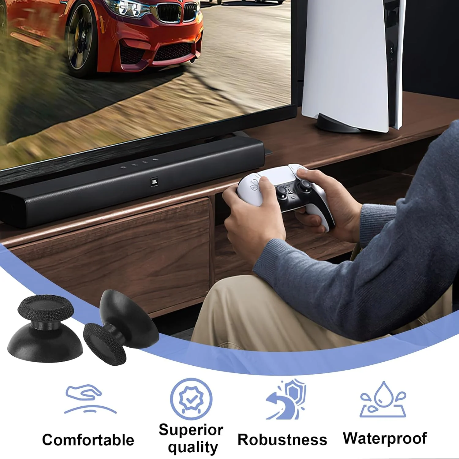 10 Uds. De palancas de repuesto analógicas para controlador PS5/PS4/PS3/PS2, tapas de Joystick, piezas de reparación para XBOX ONE/360 - imagen 4