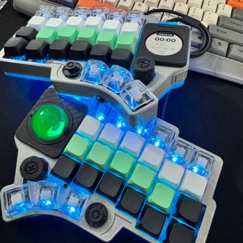 MOTE V3-Kit de teclado dividido con cable, personalizado, ergonómico, RGB, intercambio en caliente, diseño creativo, accesorios de teclado mecánico para regalo de jugadores - imagen 5