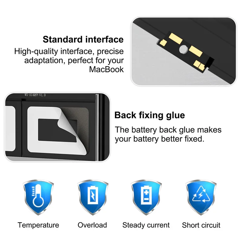 JGTM A1534 A1527 A1705 (principios de 2015 principios de 2016 MEDIADOS DE 2017) batería de ordenador portátil para MacBook de 12 pulgadas Retina EMC 2746 2991 3099 MNYG2 - imagen 4