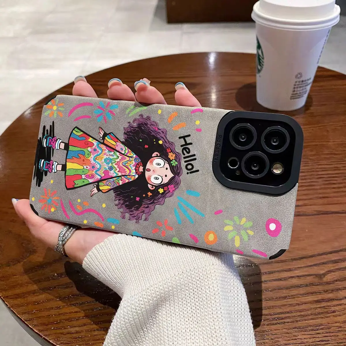 Funda de cuero de silicona con cabeza explosiva para iPhone 11, 12, 13, 16 Pro Max 15 14 Plus X XS XR, cubierta completa mate suave - imagen 3