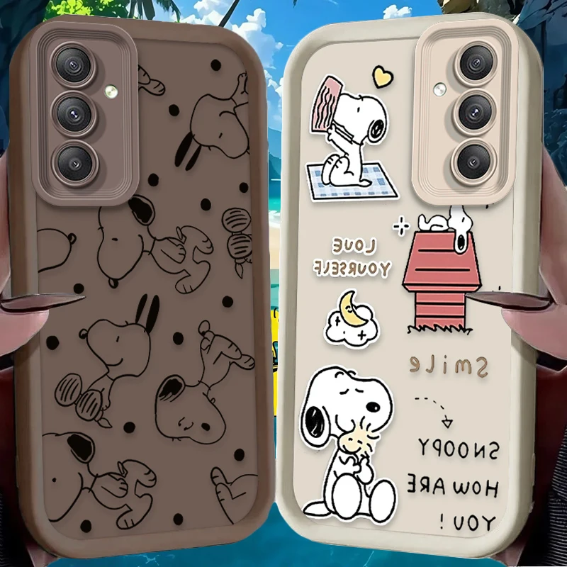 Funda encantadora de Anime S-Snoopys para Samsung Galaxy A54 A05S A05 A34 A24 A14 A53 A33 A23 A13 A52 A52S A32 A22 A12 A71 A51 A31