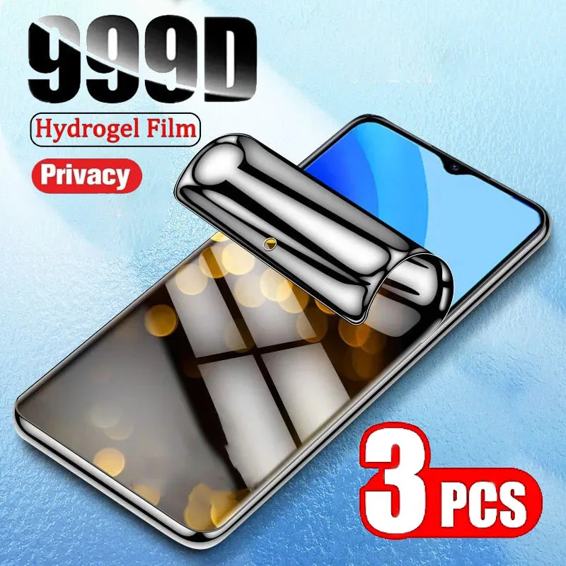 3 uds Anti espía hidrogel de privacidad para Realme Narzo N53 60 60x N61 N63 N65 70 Turbo 70x80X 80 Pro Lite 4G 5G Protector de pantalla Flim