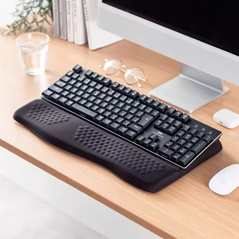 MiFuny-reposamanos para teclado de espuma viscoelástica, almohadilla de escritorio suave y transpirable personalizada, reposamuñecas ergonómico para teclados mecánicos, regalos