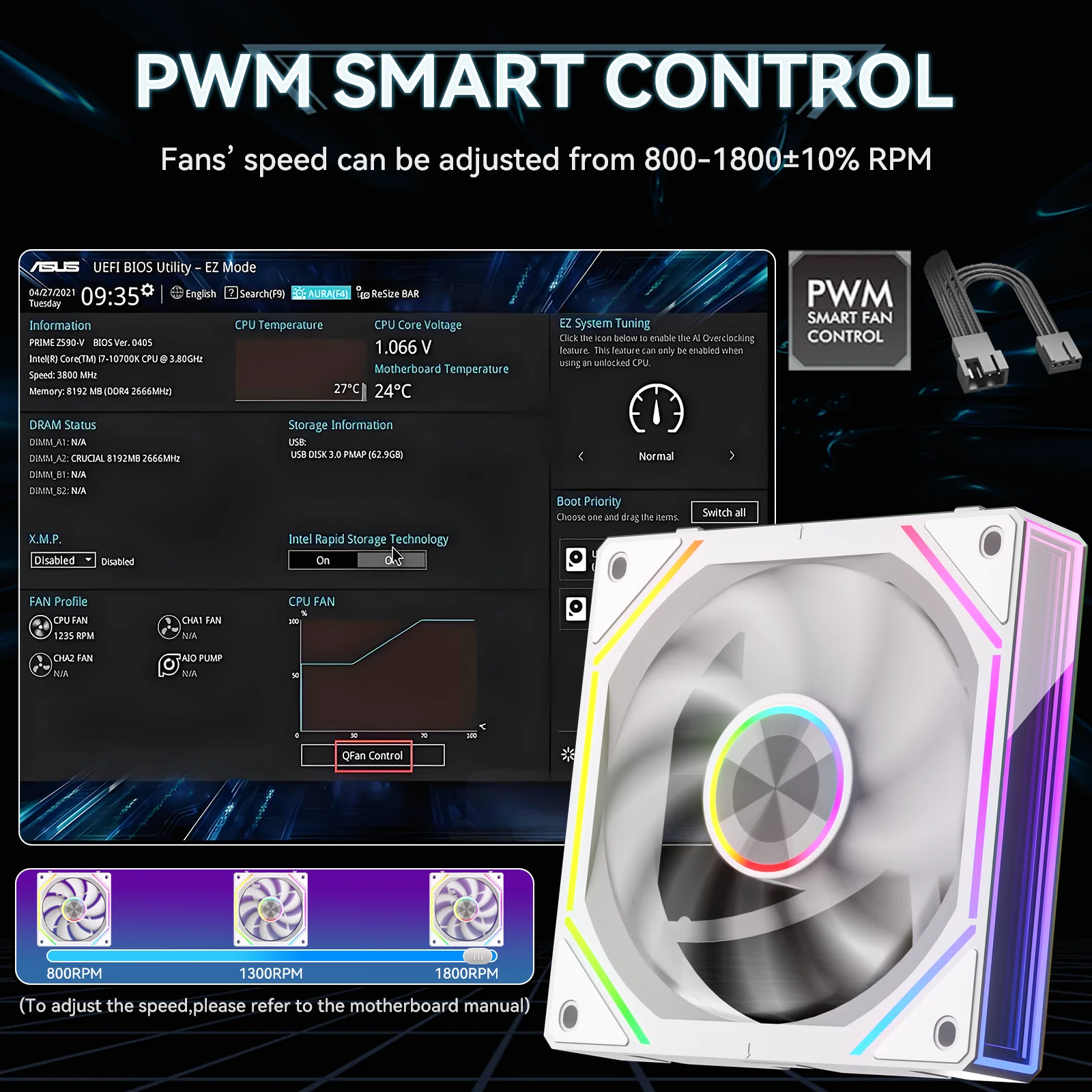 GSCOLER FB120 ARGB ventilador de refrigeración de CPU 120mm PWM ARGB ventilador de caja silenciosa ventilador de chasis de empalme inalámbrico con Mini controlador - imagen 4