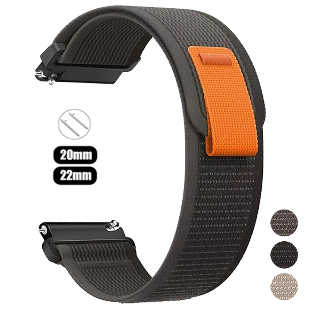 Correa de nailon de 20mm y 22mm para reloj Garmin Venu 3 2/Vivoactive 4 5 6, pulsera trenzada de música Forerunner 570 265 255 165 645
