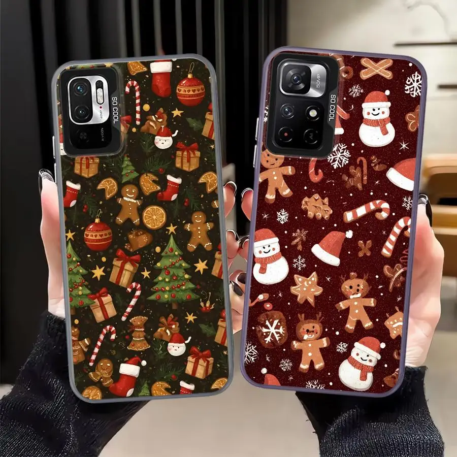 Funda para Xiaomi Mi 13T 11 Lite 12T Pro, funda trasera para teléfono, hombre de jengibre navideño