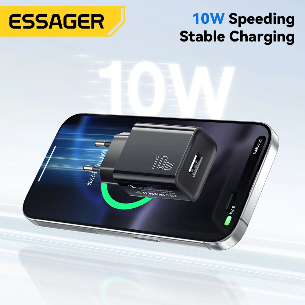 Essager Mini cargador USB de 10W, adaptador de carga rápida para iPhone16 15 Pro Max, Xiaomi, Huawei, carga portátil de viaje para teléfono móvil - imagen 3