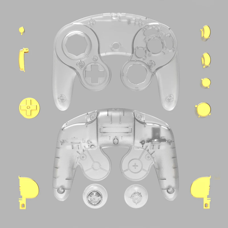 Cubierta de la carcasa del controlador Nintendo GC Gamecube, funda con mango de carcasa, piezas de repuesto, accesorios protectores de mango de juegos, 2022 - imagen 3