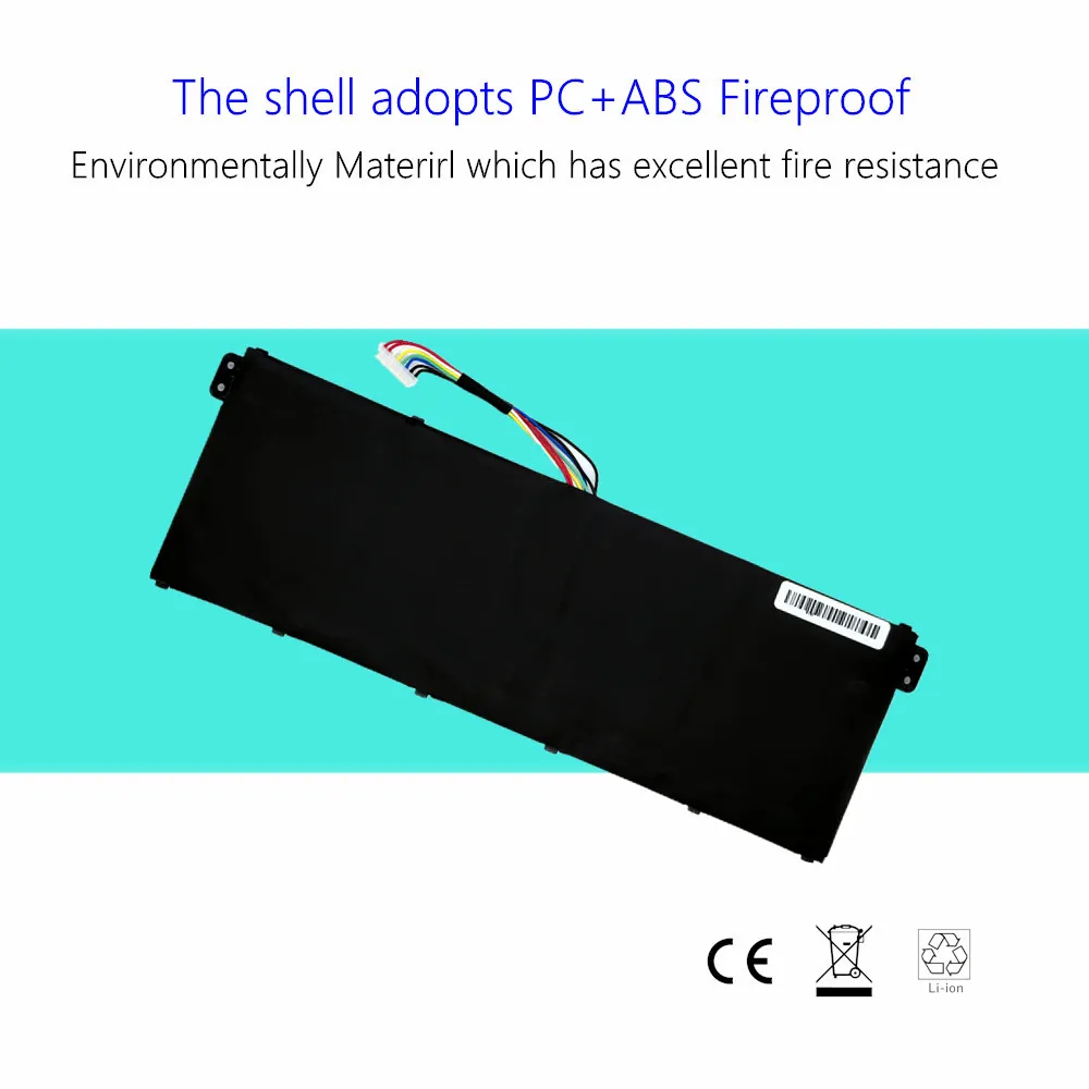 Batería del ordenador portátil para Acer Chromebook 11 CB3-111 15 C910 para Aspire E3-111 E3-112 ES1-512 E5-771G ES1-311 V3-371 ES1-511 AC14B8K - imagen 5