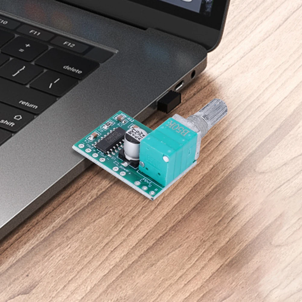 Placa amplificadora de Audio Digital PAM8403, módulo amplificador de sonido de voz de 5V con Control de volumen, alimentación USB