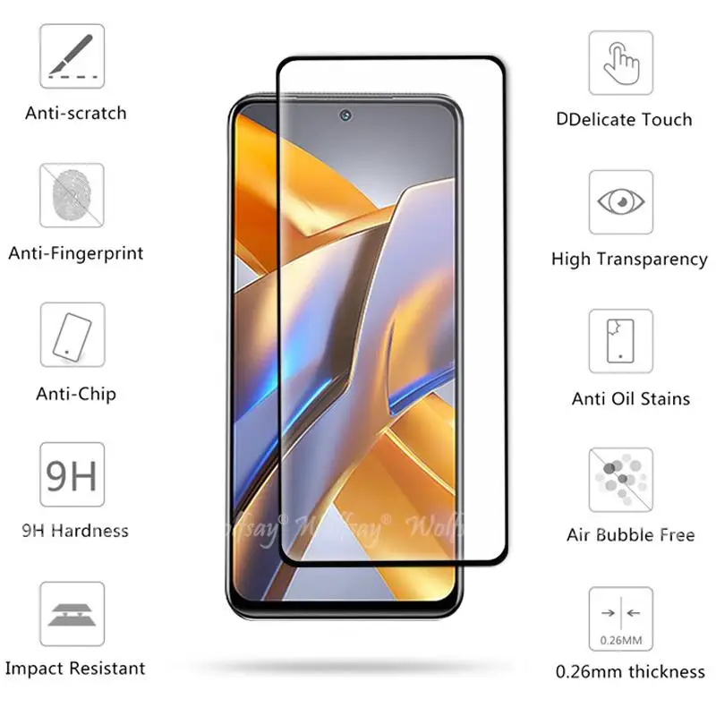Para Xiaomi POCO M5S vidrio para POCO M5S M5 X4 GT F4 X4 M4 Pro X4 X3 M3 Protector de pantalla de vidrio templado película de lente POCO M5S vidrio - imagen 2