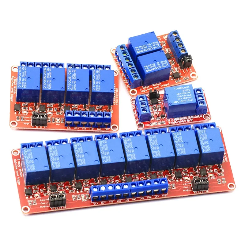 1 módulo de relé de disparo de nivel alto/bajo, 1/2/4/6/8 canales, módulo de Control inteligente 5V12V24V, con salida de aislamiento de optoacoplador - imagen 5