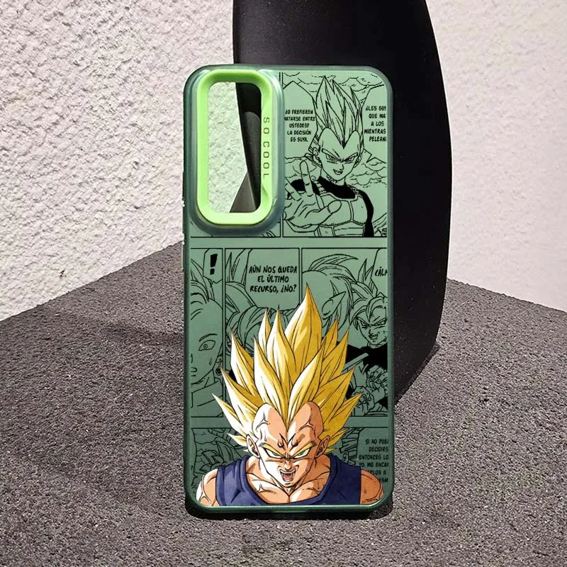 D-Dragon Ball Saiyan Vegeta para Samsung Galaxy A73 A71 A56 A54 A53 A52 A51 A35 funda de teléfono plateada colorida - imagen 5
