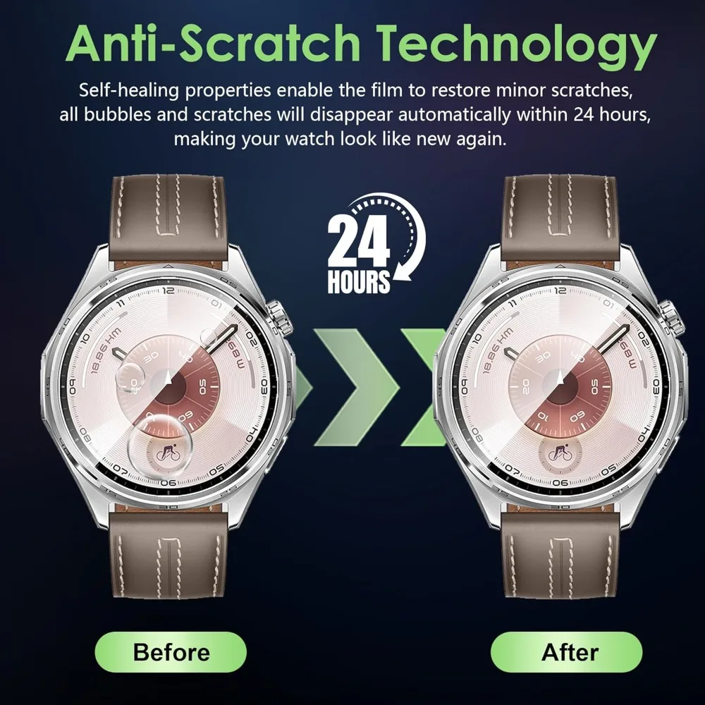 Protector de pantalla HD Premium de 5 uds para Huawei Watch GT6 41mm 46mm GT6 Pro vidrio templado con fácil Kit de instalación de alineación automática - imagen 4