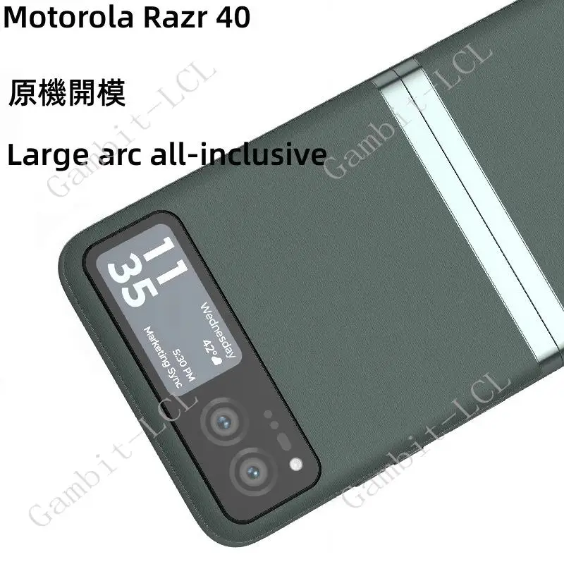 Lente de cámara integral 3D para Motorola Moto Razr 40 (razr 2023), vidrio templado en Razr40 Gen 3, película protectora de pantalla trasera - imagen 2
