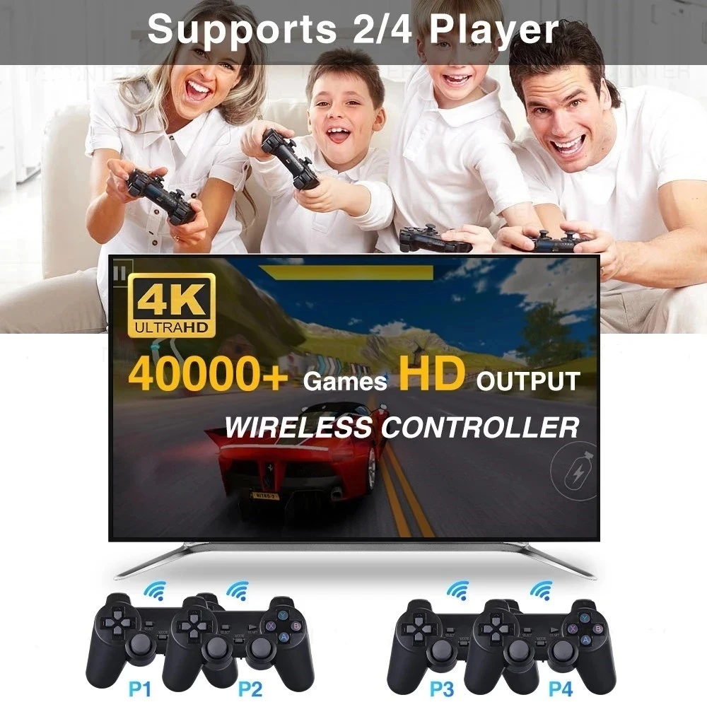 G11 Pro Game Box consola de videojuegos, 256G, más de 60000 juegos Retro integrados, mando inalámbrico de 2,4G, 4K, HD, TV Box, consola de juegos para PS1/GBA - imagen 2