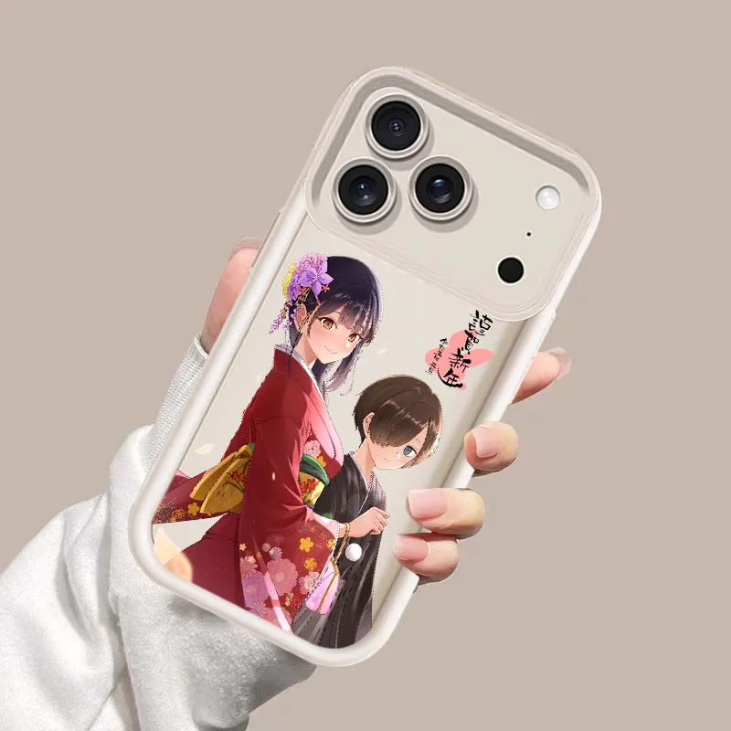 Anime los peligros en mi corazón para Apple iPhone 17 Air 16 16E15 14 13 12 11 X XR Pro Max Eye Ladder funda de teléfono - imagen 3