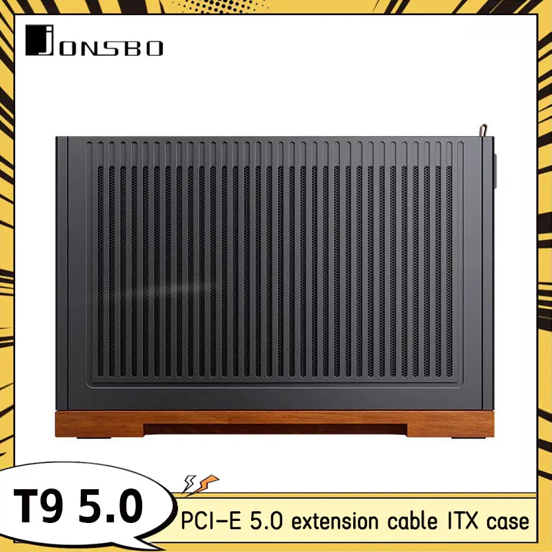 JONSBO T9 5,0 ITX chasis negro ordenador de escritorio portátil consola de juegos DIY compatible con interfaz tipo c Cable de extensión PCI-E 5,0