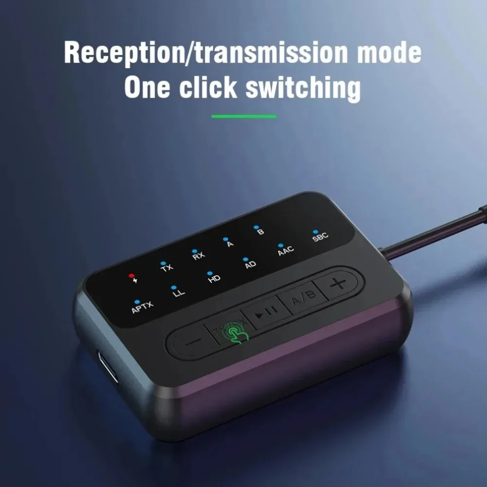 VIKEFON 2 en 1 aptX Bluetooth 5,4 Audio Adatper soporte aptx-LL/HD transmisor receptor con transmisión de baja latencia AUX de 3,5 MM - imagen 4