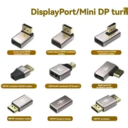Adaptador DisplayPort macho a hembra 90° en ángulo recto