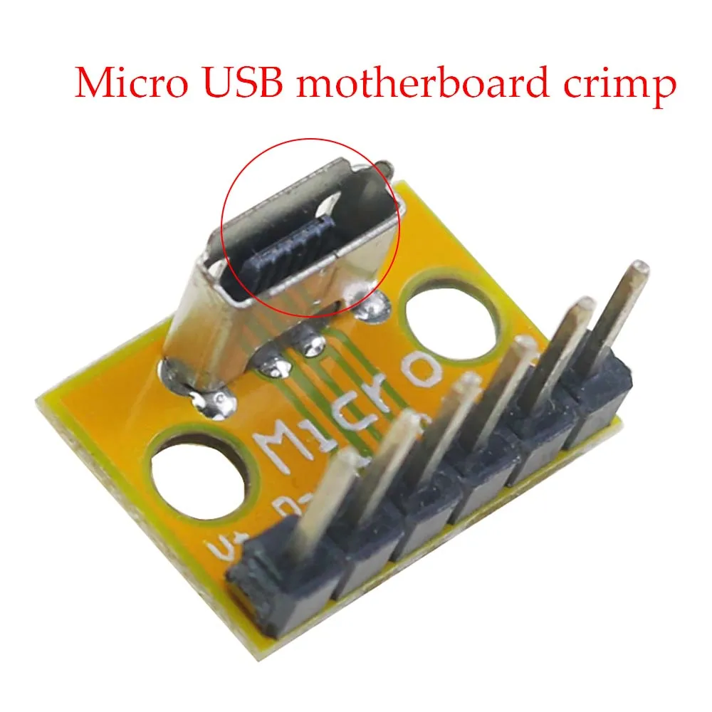 Adaptateur de convertisseur de carte PCB, connecteur de tête mâle femelle, carte de test d'installation verticale, micro USB, micro USB, type C, résistant à 180 - imagen 5