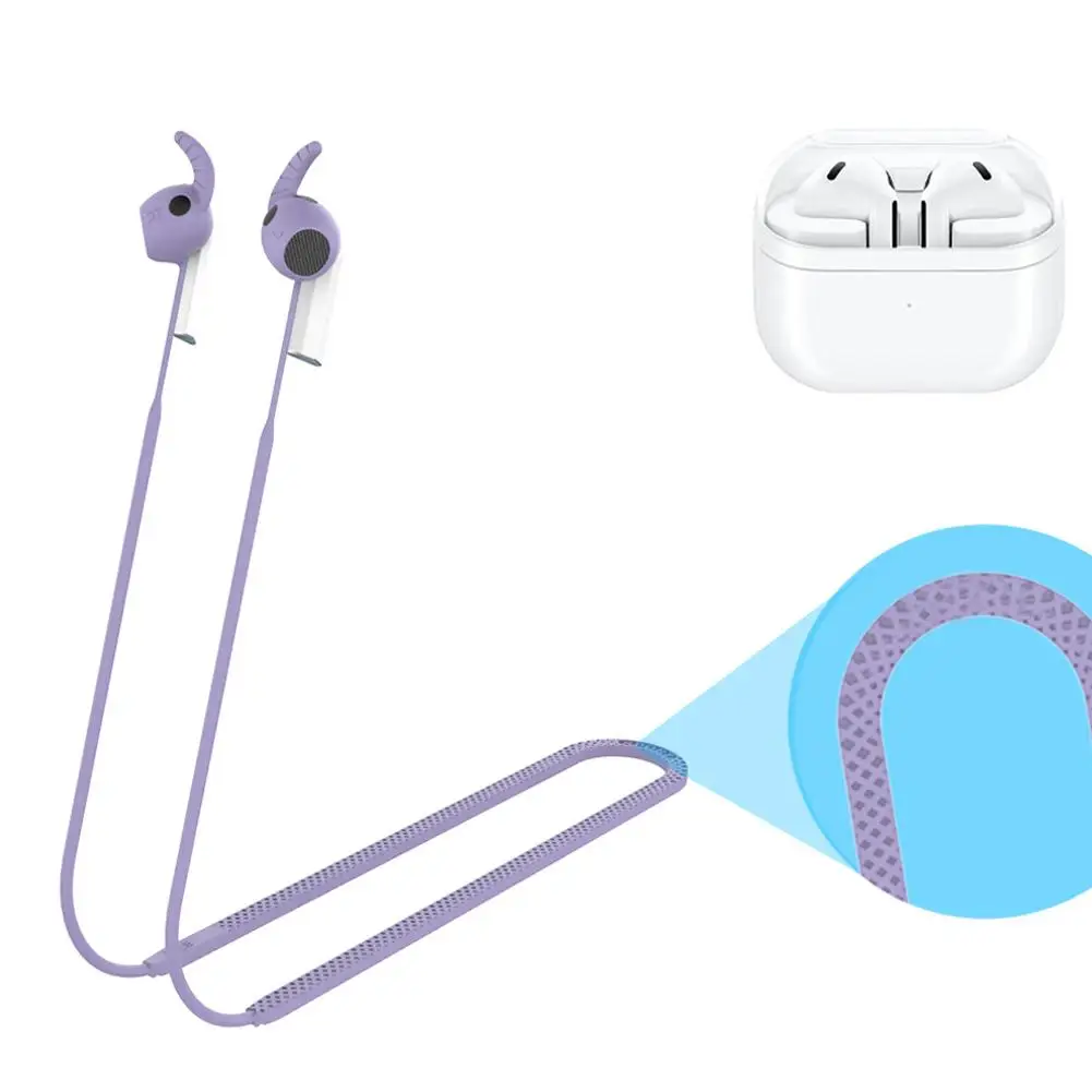 Para Samsung Galaxy Buds 3 Pro Auriculares Bluetooth con cable anticaída de silicona Cable de auriculares antipérdida de silicona para colgar en el cuello - imagen 3