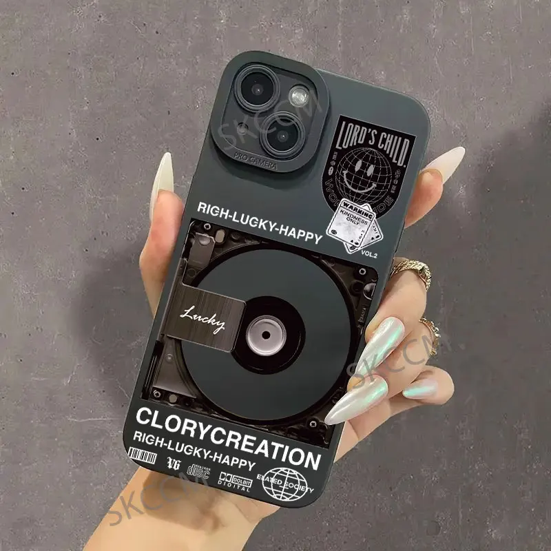 Funda de teléfono mate para iPhone 16, 15, 14, 13, 12, 11 Pro Max, XS, X, XR, reproductor de grabación Retro para iPhone 16, 15, 14, 13, 12, 11, 7, 8 Plus, SE - imagen 3