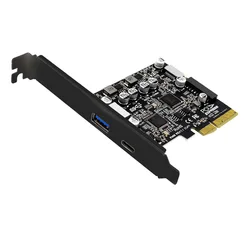 Tarjeta Hub PCIe a USB 3,2 Gen 2, 10Gbps, adaptador de escritorio de 4 puertos con alimentación SATA tipo A/C, soporte UASP para expansión de PC