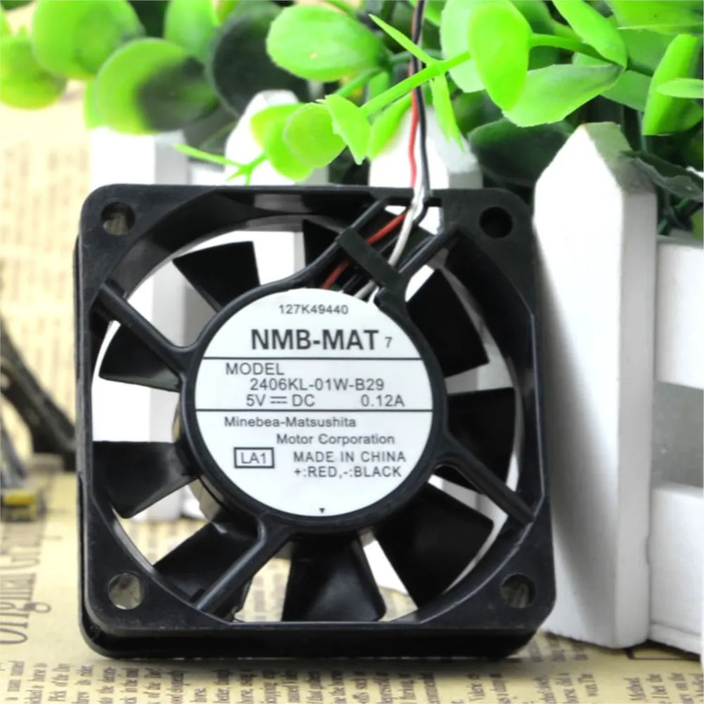para NMB 2406KL-01W-B29 6cm 6015 5V 0.12A Ventilador de refrigeración de 3 cables con rodamiento de bolas dual para servidores, electrónica e inversores - imagen 5