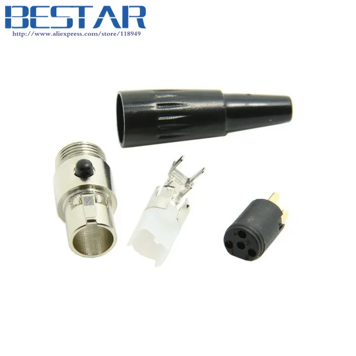 2 unids/lote enchufe hembra de 4 pines Mini TA4F XLR Audio micrófono de alimentación conector de montaje de soldadura adaptador de micrófono - imagen 2