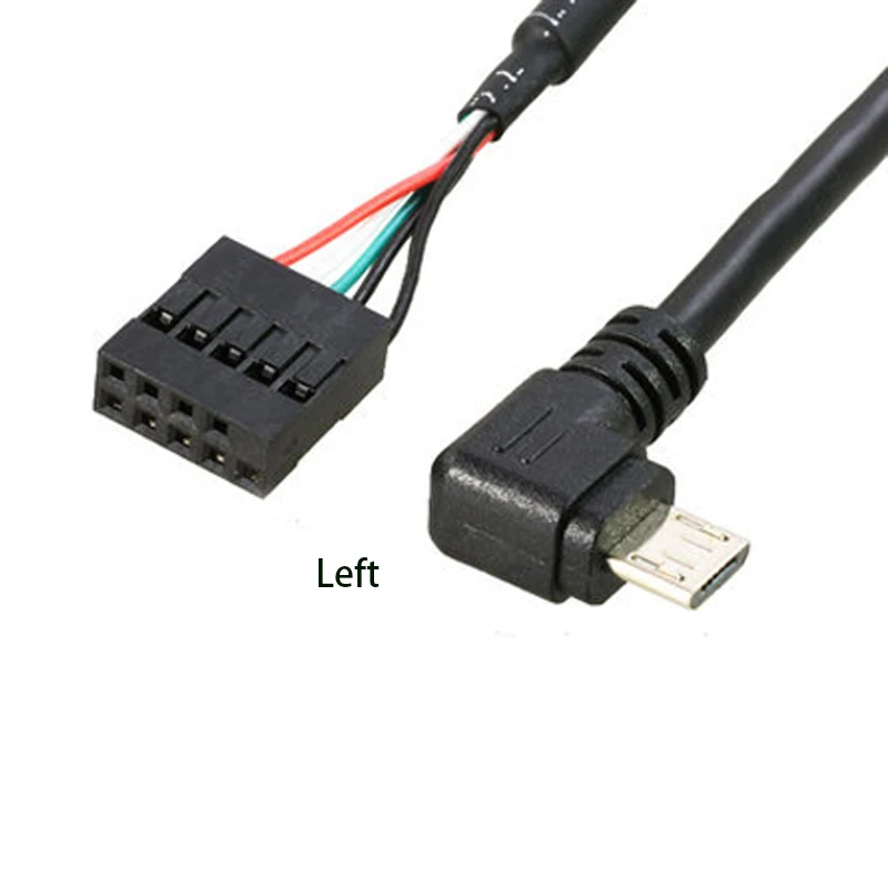 Placa base de ordenador PC 9P a Micro USB a DuPont 2,54mm 5Pin DuPont USB a Micro USB cable de datos papel de aluminio + cable de malla tejida - imagen 2