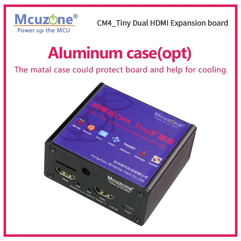 Placa de expansión RPi CM4_Tiny, HDMI Dual, Gigiga Ethernet, cámara, USB, módulo de cómputo Raspberry Pi 4, TV KODI Player KALI Ubuntu - imagen 3