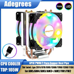 X79 CPU Air Cooler 3PIN/4PIN PWM PC Processor RGB Ventilador For Intel LGA 1151 1155 1200 X99 1700 2011 AMD AM3 AM4 PC Radiator