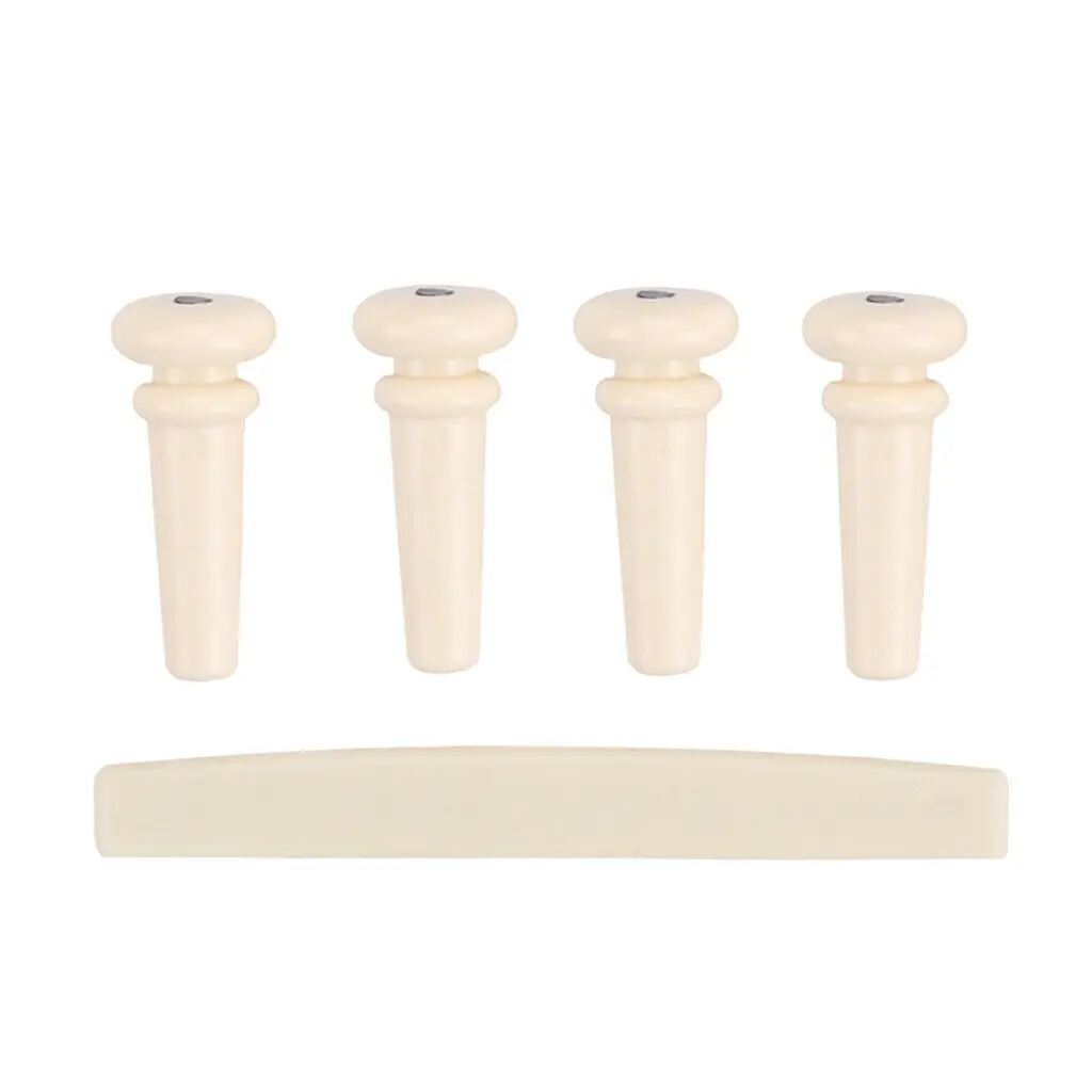 Juego de accesorios de repuesto para guitarra acústica, bajo, color crema, puente, 4 piezas, 1 piezas - imagen 5