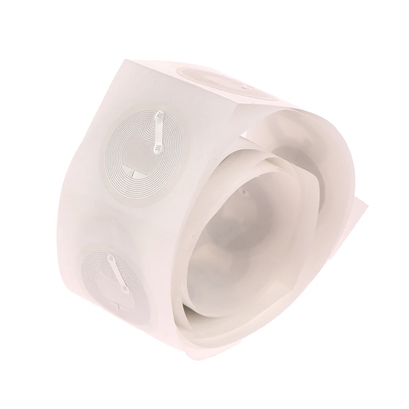 Etiquetas NFC transparentes de PVC para todos los teléfonos, 10 piezas, 25mm, NTAG 213, Protocolo iso14443a13,56mhz, NTAG 213, etiquetas universales RFID - imagen 4