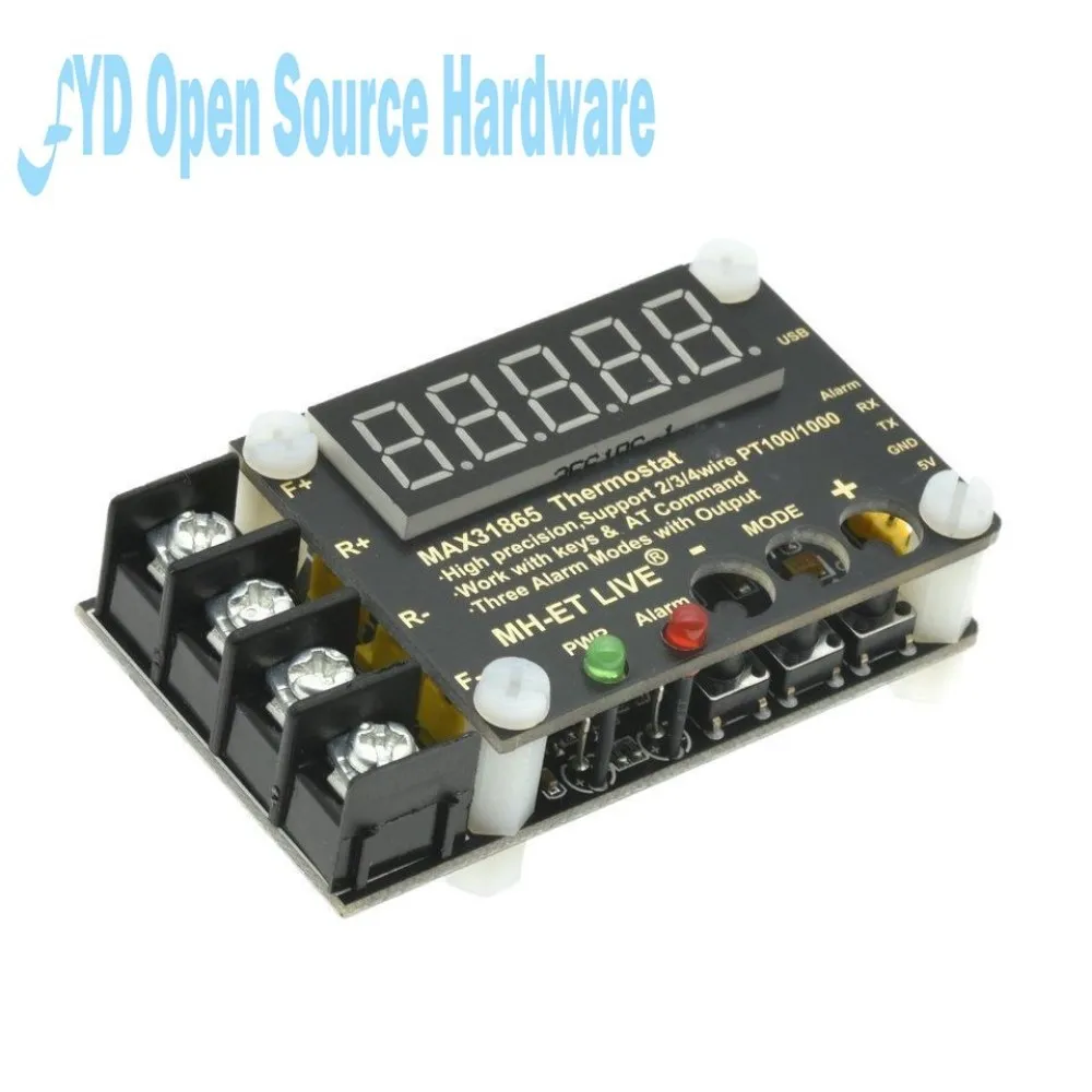 Módulo Sensor de temperatura MAX31865 PT100 RTD, amplificador aislado de 3 cables con UART/RS485, para registro y depuración de datos de PC