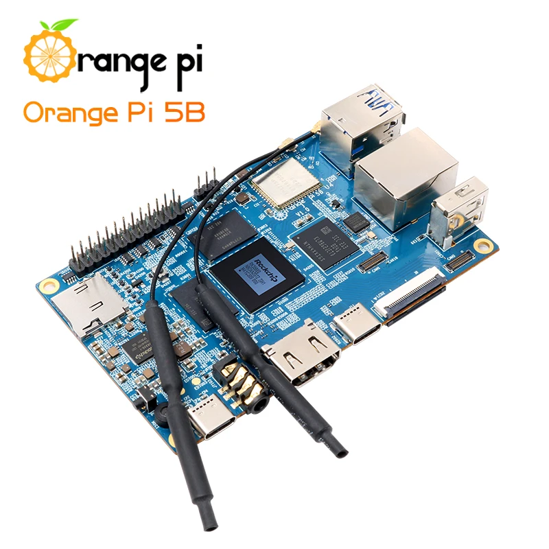 Orange Pi 5B 8GB RAM + 64GB EMMC 64-bit Rockchip RK3588S WIFI integrado de doble banda + BT Puerto Lan Gigabit Mini PC computadora de placa única - imagen 5