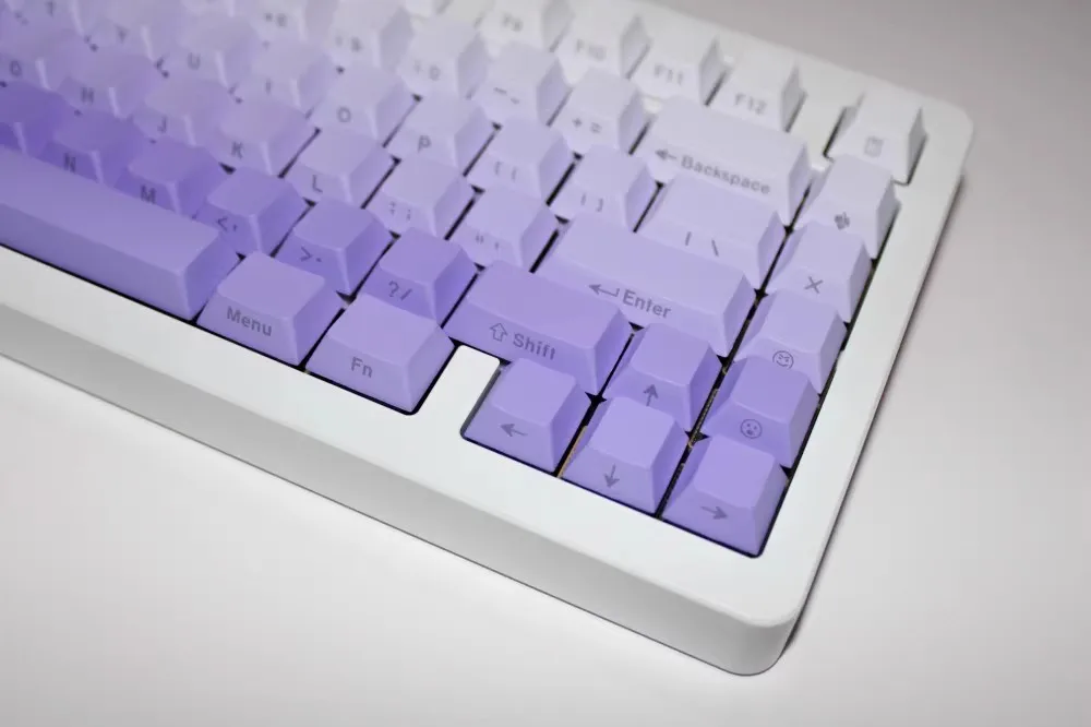 Sublimación de tinte, teclas con gradiente púrpura, material PBT inciso superior/lateral, 124 teclas, perfil de cereza por teclas por tastier - imagen 4