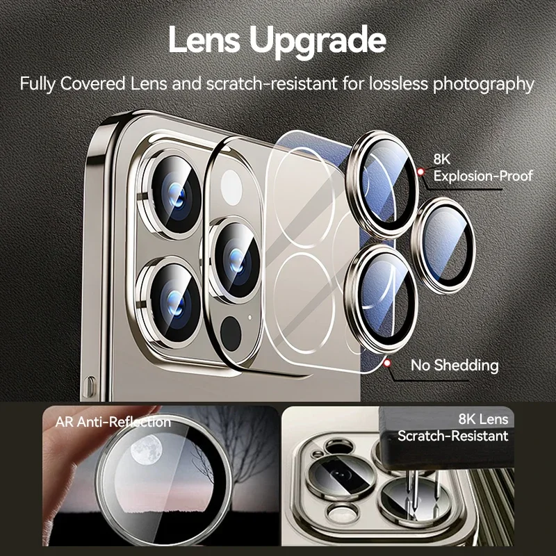 Joyroom para iPhone 16 Pro Max funda transparente para iPhone 15 14 13 Pro Max funda blanda transparente a prueba de golpes con protección de lente - imagen 5