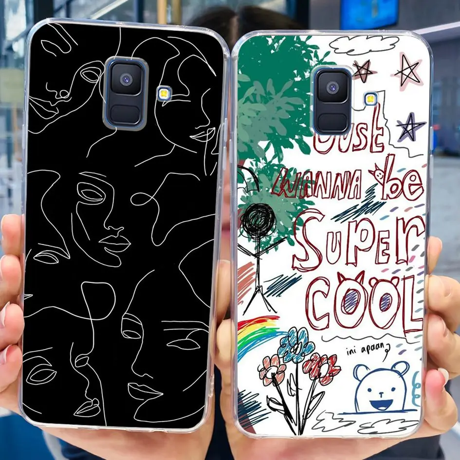 Funda trasera de silicona suave para Samsung Galaxy A6 Plus 2018, A605, A6 2018, A600 A 6, A6 + A6Plus, bolsa transparente - imagen 4