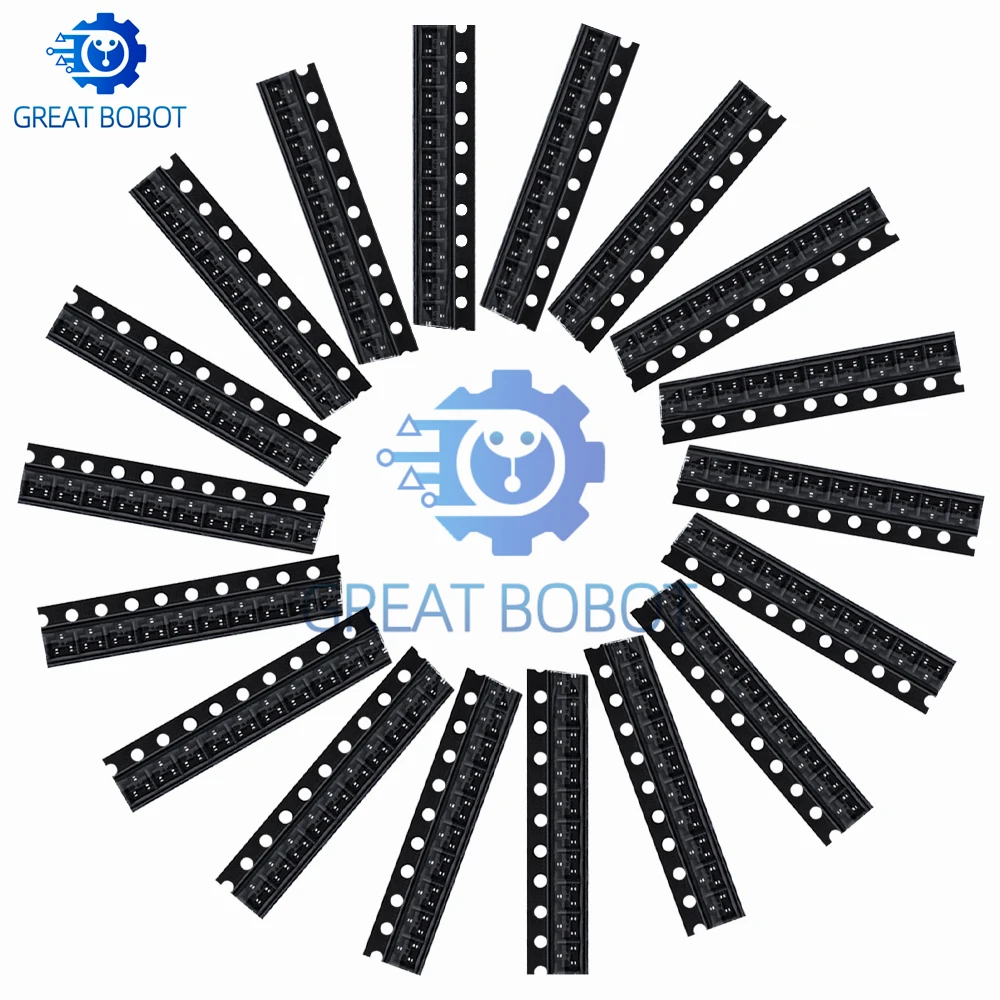 KIT de transistores SMD SOT-23 S9013 S9014 S9015 S9018 MMBT3904 MMBT3906 SS8050 SS8550 2N5551 2SC1815 Total 10 tipos X10 piezas = 100 piezas - imagen 4